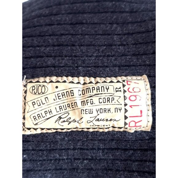 Polo Jeans Company Mens Size XL Cotton Ribbeds Knit Stretch Gray Sweater V-Neck - Picture 5 of 8